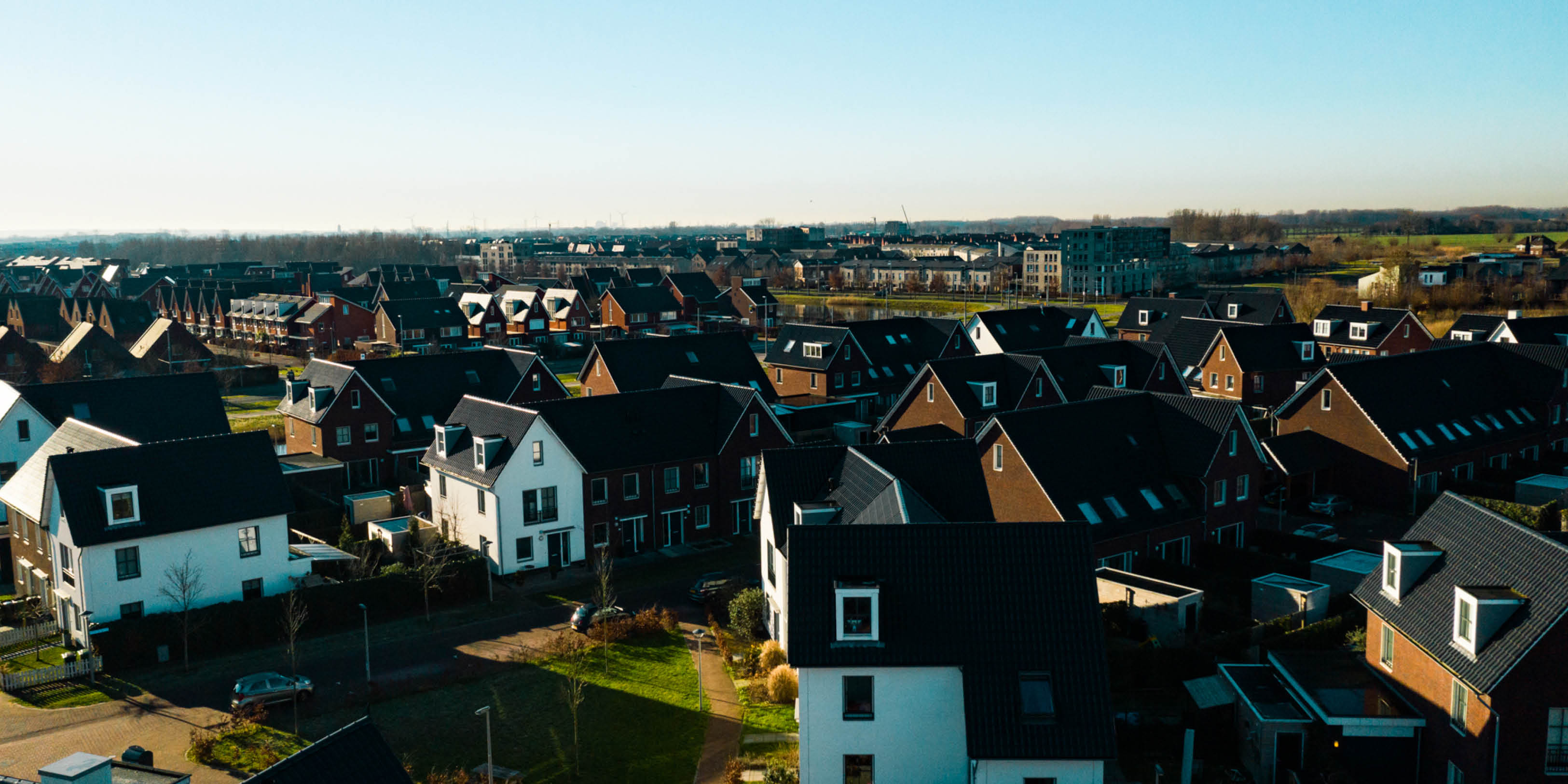 Buurt in beeld - Tuinstad - Woningen luchtfoto 